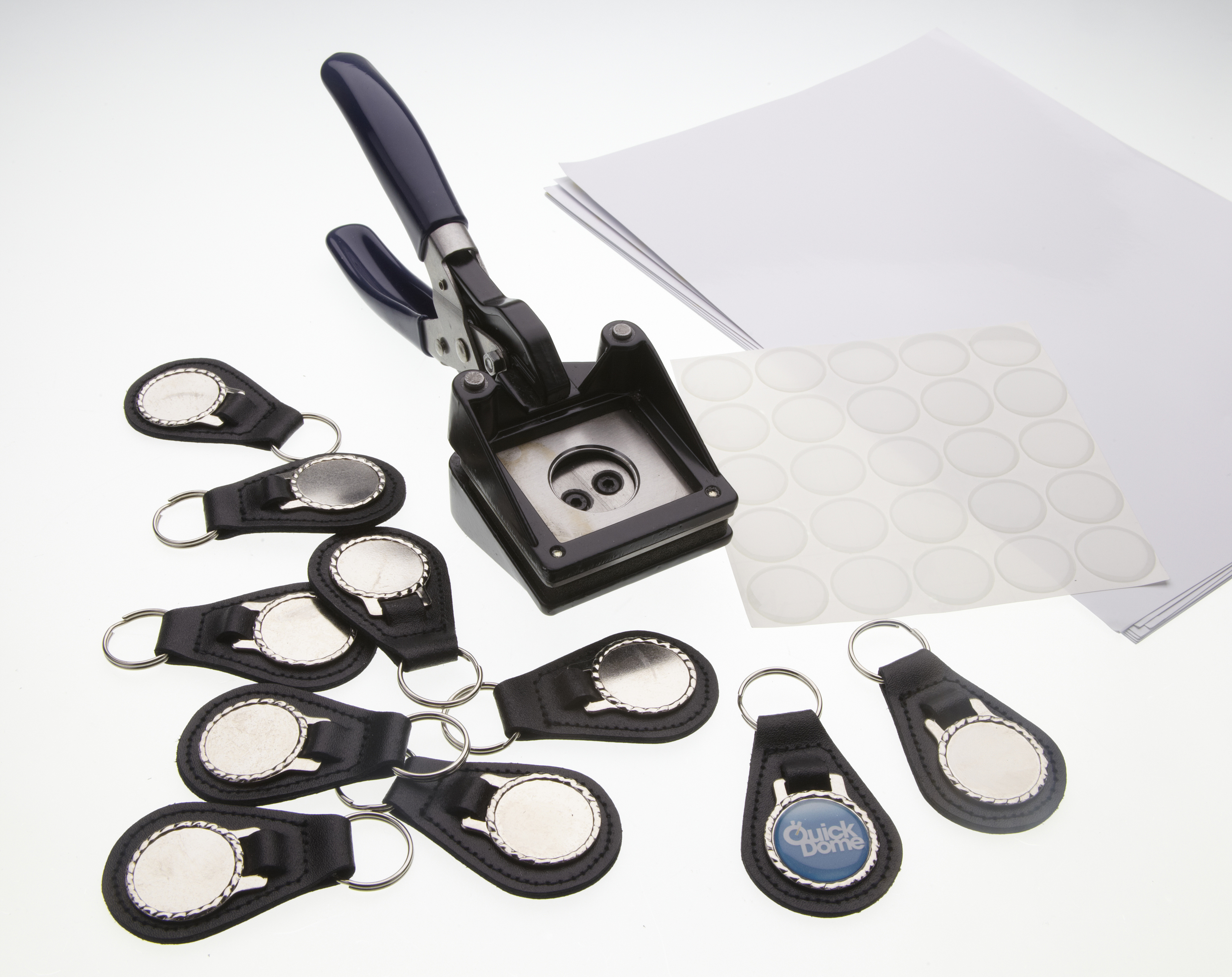 Key Fob Kit, makes 100 Black Leather key fobs