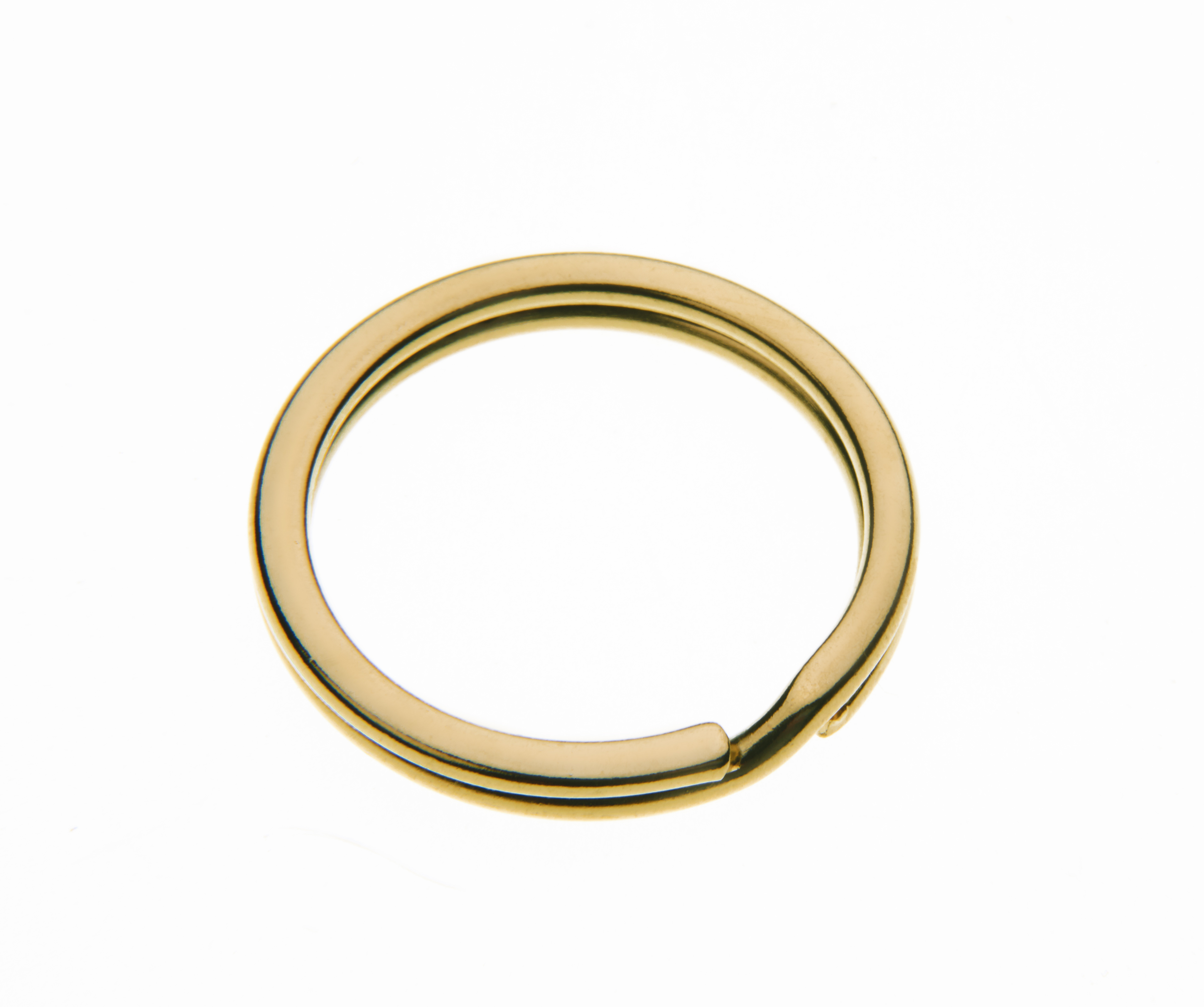 25mm Flat Splitring Gilt Plate