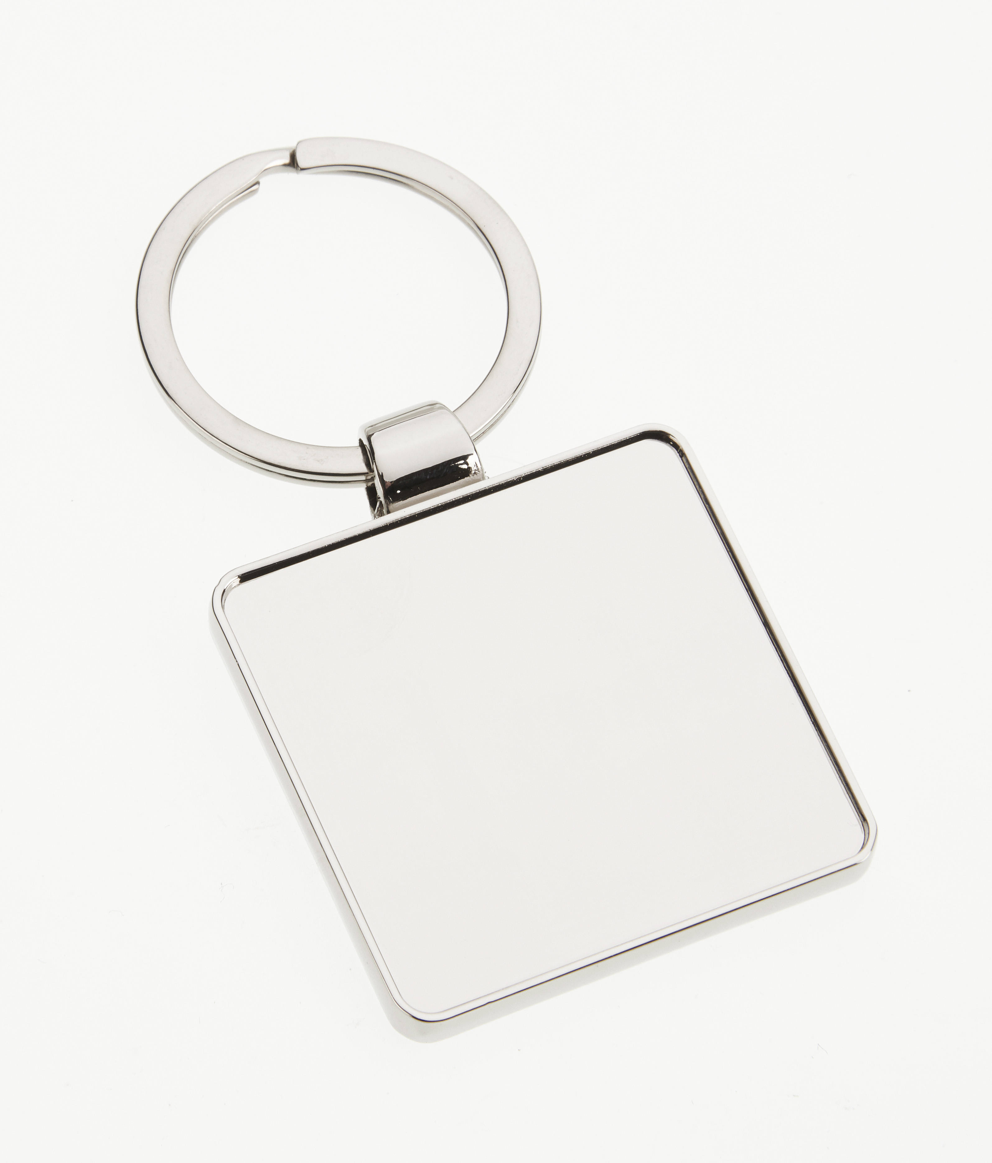 40 x 40 Square Keyring Nickel Plated