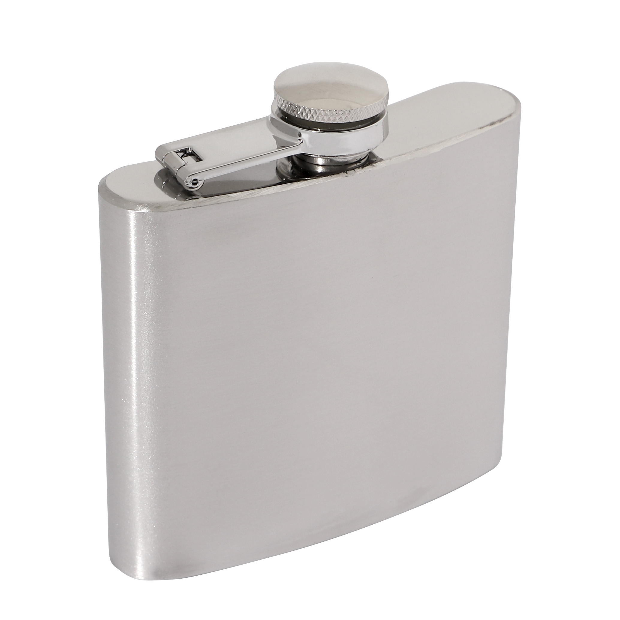 Brushed Stainless Steel 5oz Hip Flask 90 x 85mm