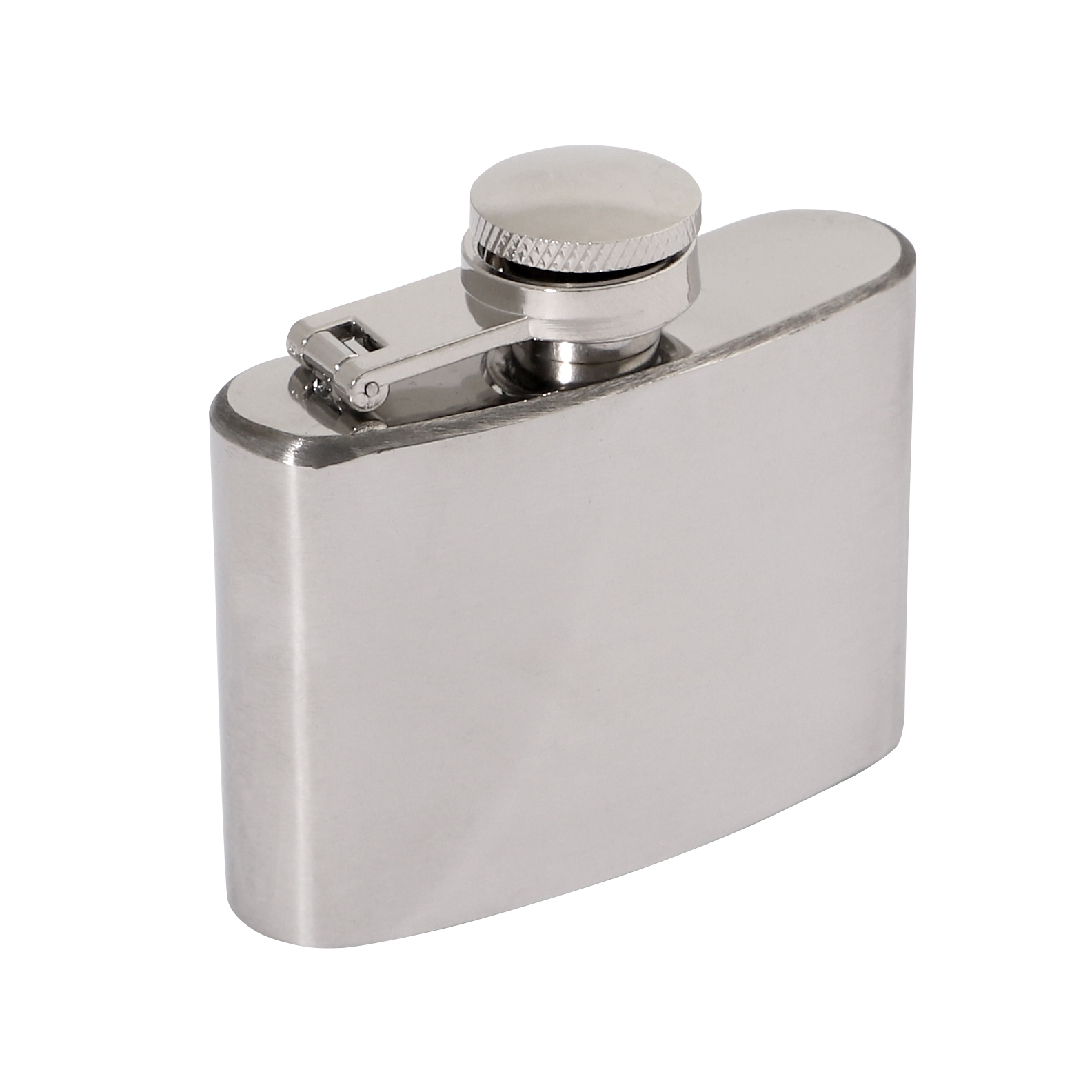 Polished Stainless 2oz Hip Flask 70 x 65mm