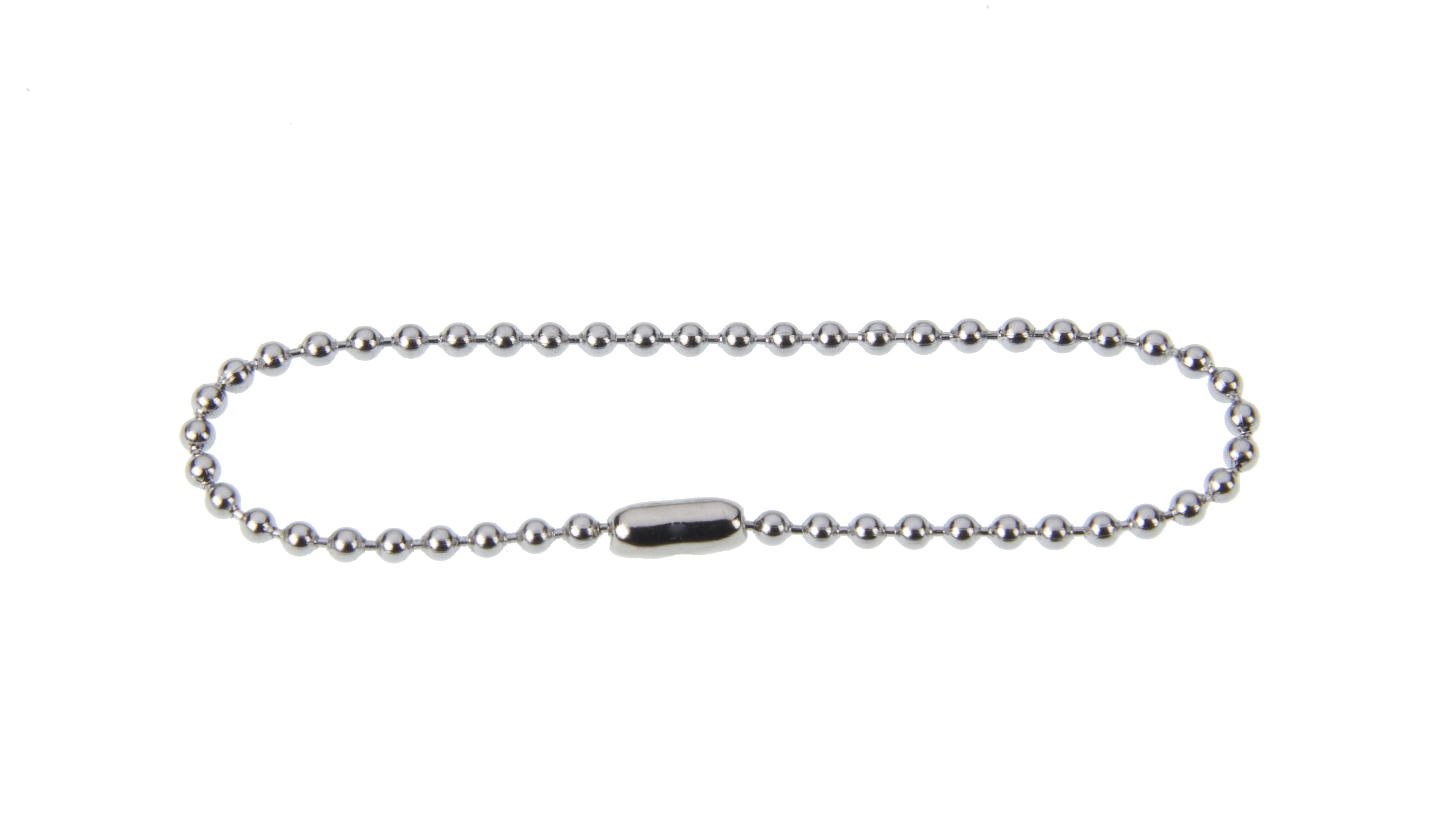 1.5mm x 100mm (4 Inch)  Ball Chain With Connector Tin Plated