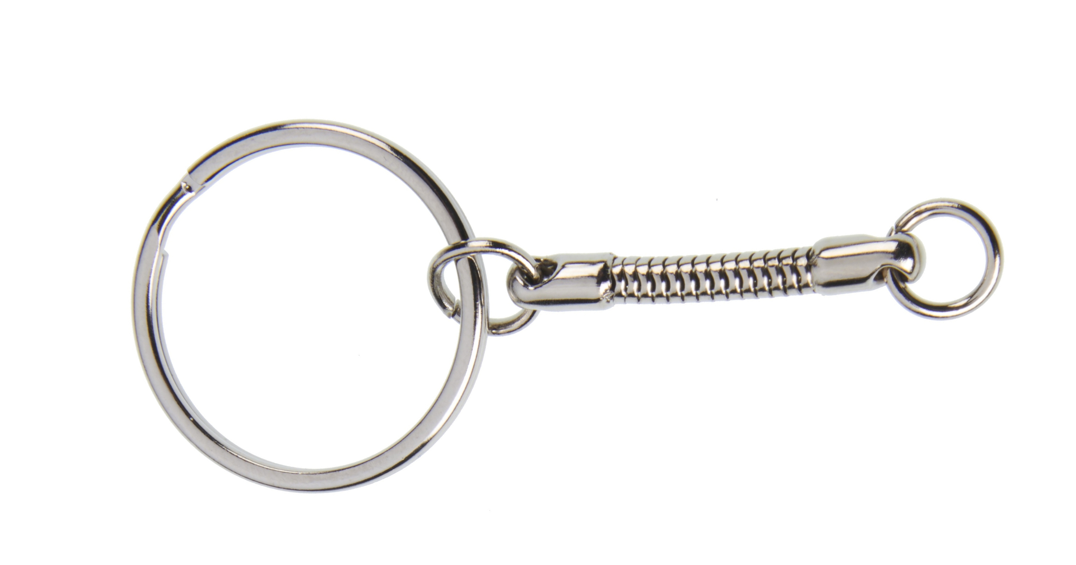 Liroyal 50pcs 25MM Split Key Chain Ring Connector Keychain with Nickel Plated Keychains Keys Holder 
