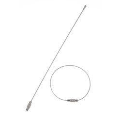 150 x 1.0mm Stainless Steel Wire keyring & Screw connector