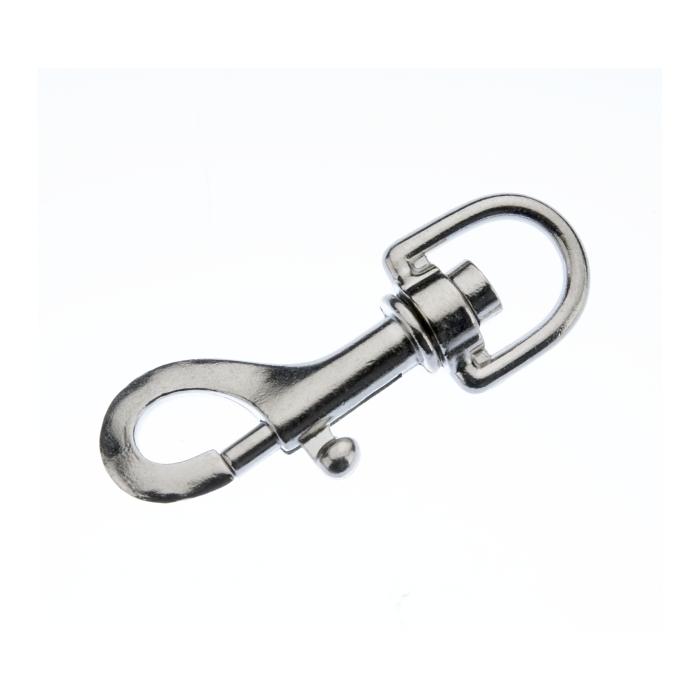 52mm Spring Hook And D Ring Nickel Plated