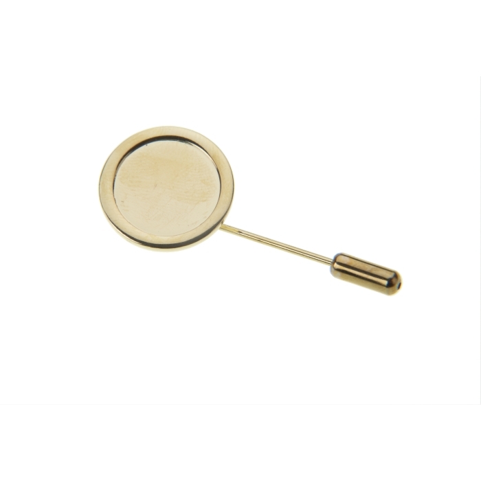 Stick Pin And Protector With 16mm Pad Gold Plated