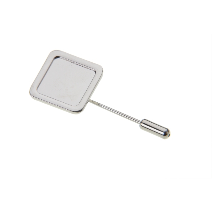 Stick Pin And Protector With 16mm X 16mm Pad Nickel Plated