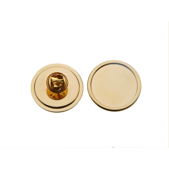 Tie Pin And Clutch With 16mm Pad Gold Plated