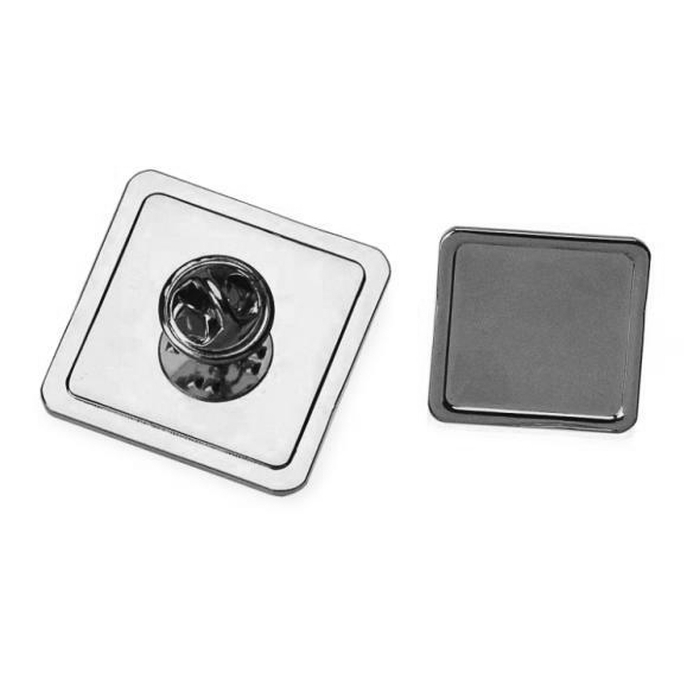 Tie Pin And Clutch With 16mm X 16mm Pad Nickel Plated