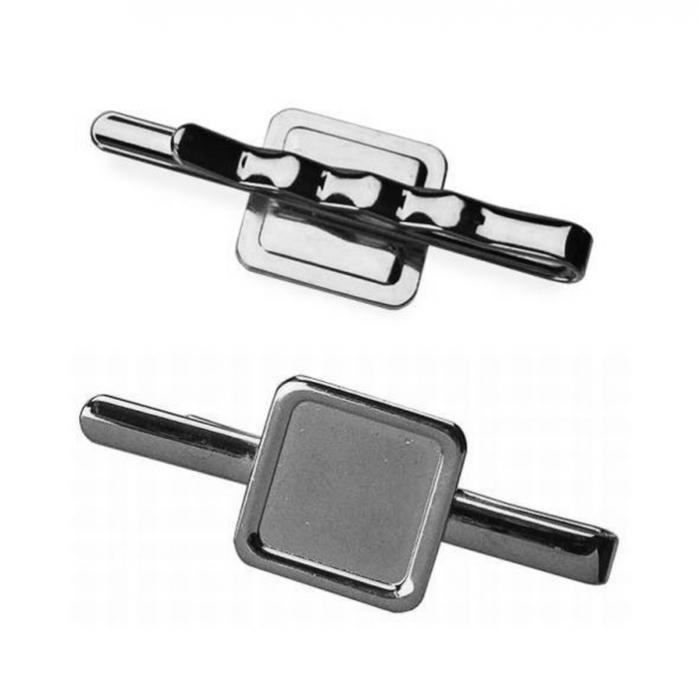 Tie Slide With 16mm X 16mm Pad Nickel Plated