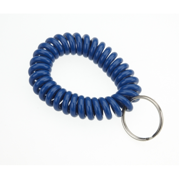 Plastic Wrist Coil With 25mm Splitring Blue **From £10.00/100**