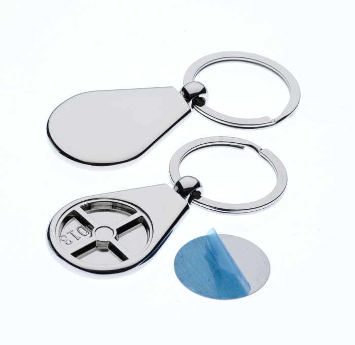 Polished Pear Keyring with 26mm Loose Engraving Plate