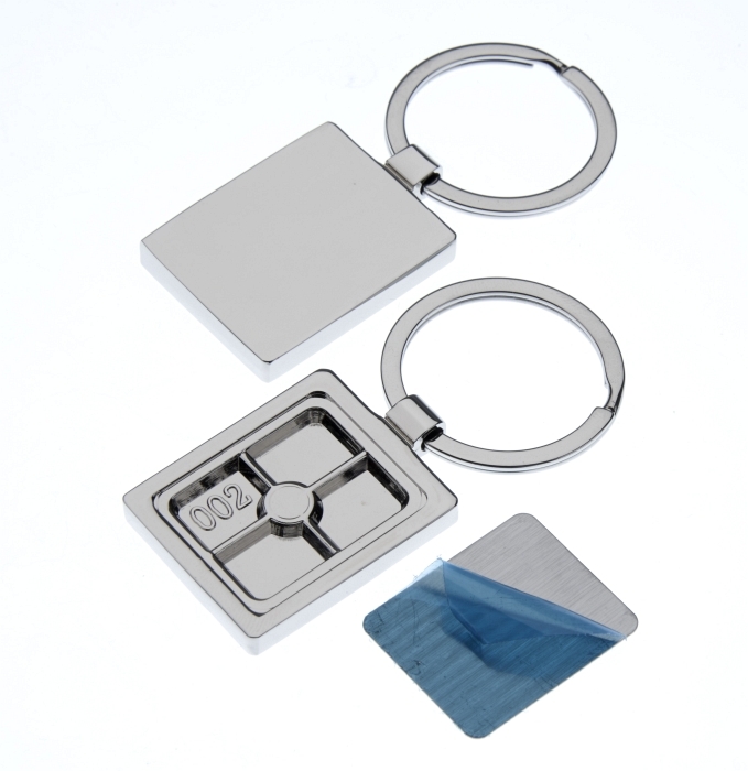 Polished Rectangle Keyring with 27 x 23mm Loose Engraving Plate **From £72.00/100**