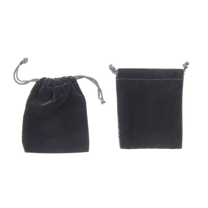 Black Velvet Drawstring Pouch 70 x 90mm