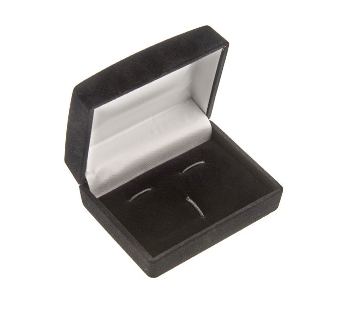 Flocked Black snap shut box 84 x 64 x 34mm **From £0.96 Each**