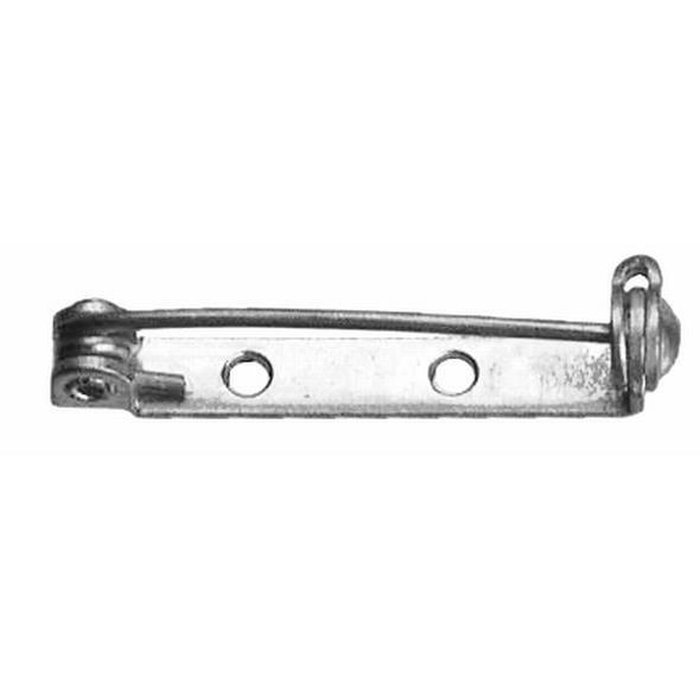 25mm Brooch Pin Two Hole Rivet Hinge Nickel Plated