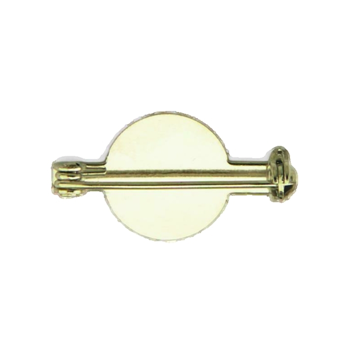 25mm Brooch Back With 14mm Pad Nickel Plated